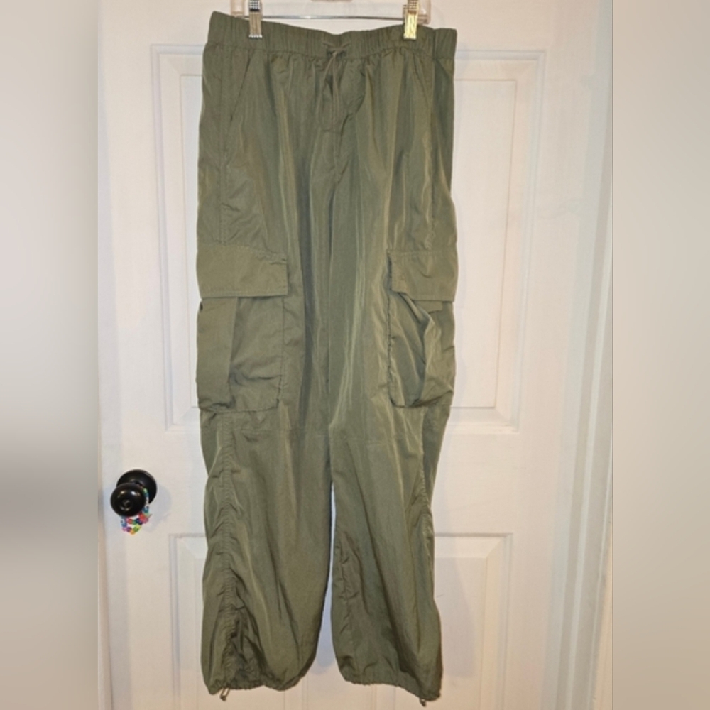 Aerie Offline Green Baggy Wide Leg Lightweight Pants Small - Picture 10 of 10
